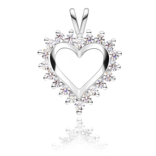 Diamantanheng "hjerte" 1.00ct TW SI