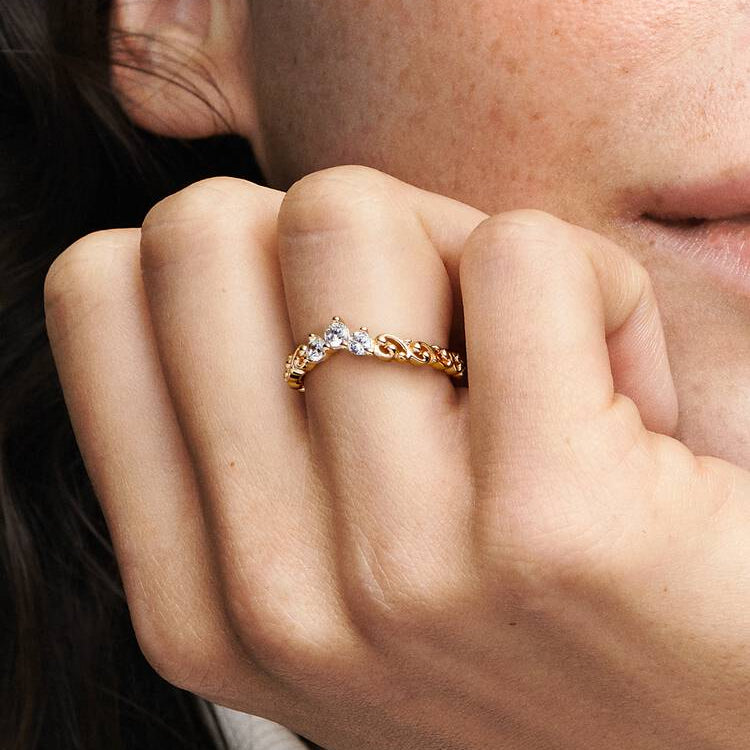Pandora Kongelig virvel tiara ring