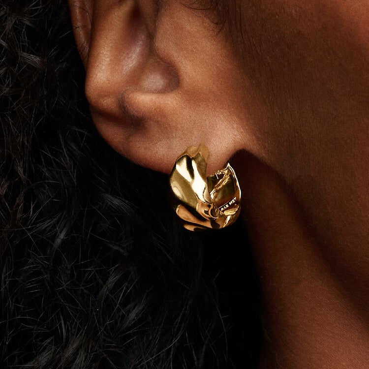 Pandora Essence hoop øreringer med bølger