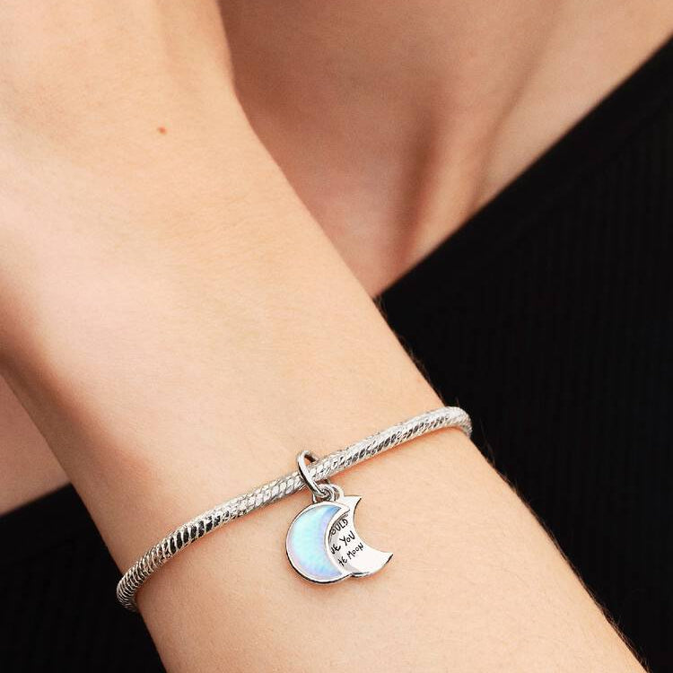 Pandora Halvmåne dobbel hengende charm