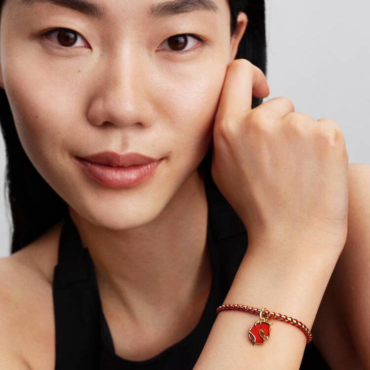Pandora Rød ildhest muranoglass charm