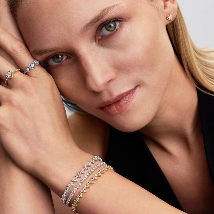 Pandora Halo hjerte trilogi ring