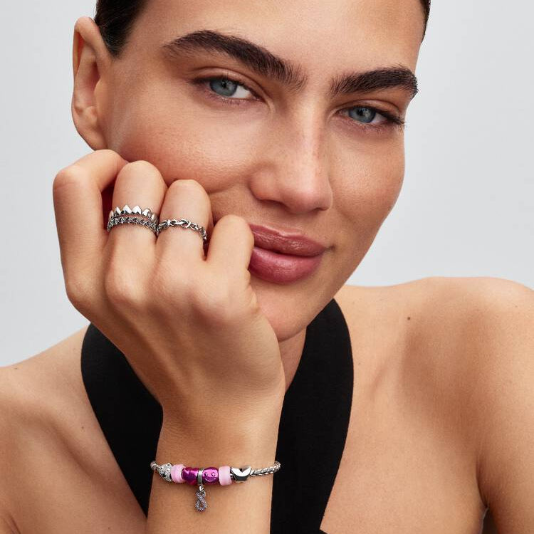 Pandora Hjerte minicharm, rosa