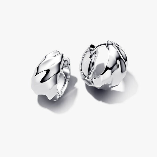 Pandora Essence hoop øreringer med bølger