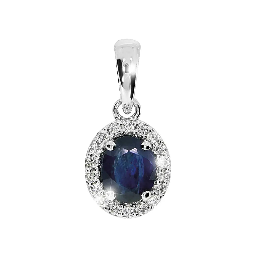 Diamantanheng "Ascot" med safir