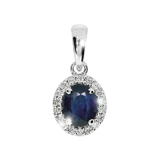 Diamantanheng "Ascot" med safir