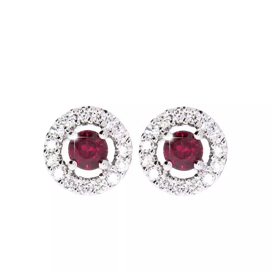 Diamantørepynt "Ruby" med rubin