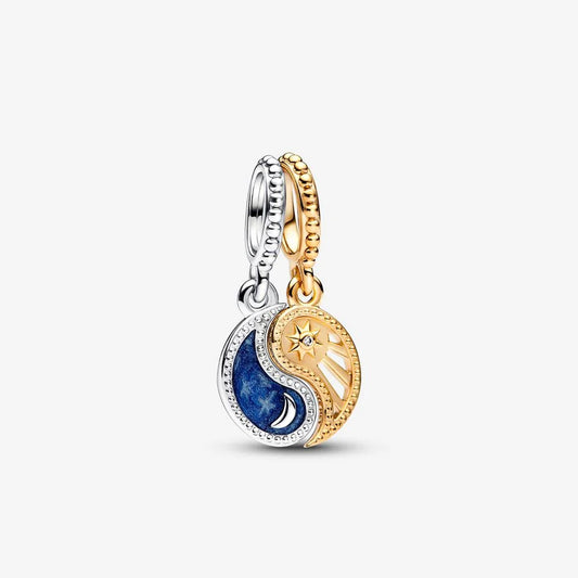 Pandora delbar sol og måne charm