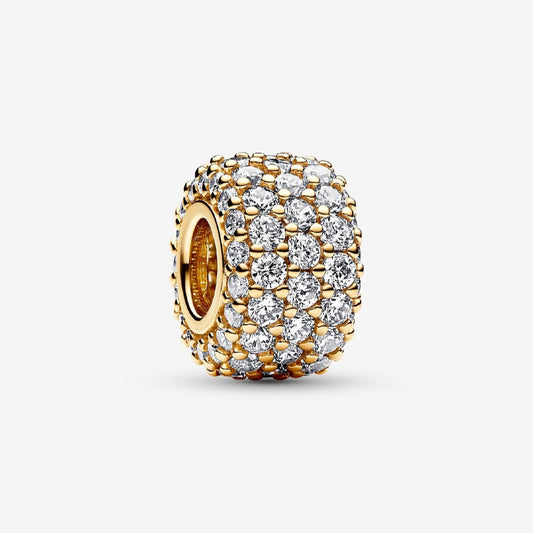 Pandora Funklende trippel rad pavé Charm