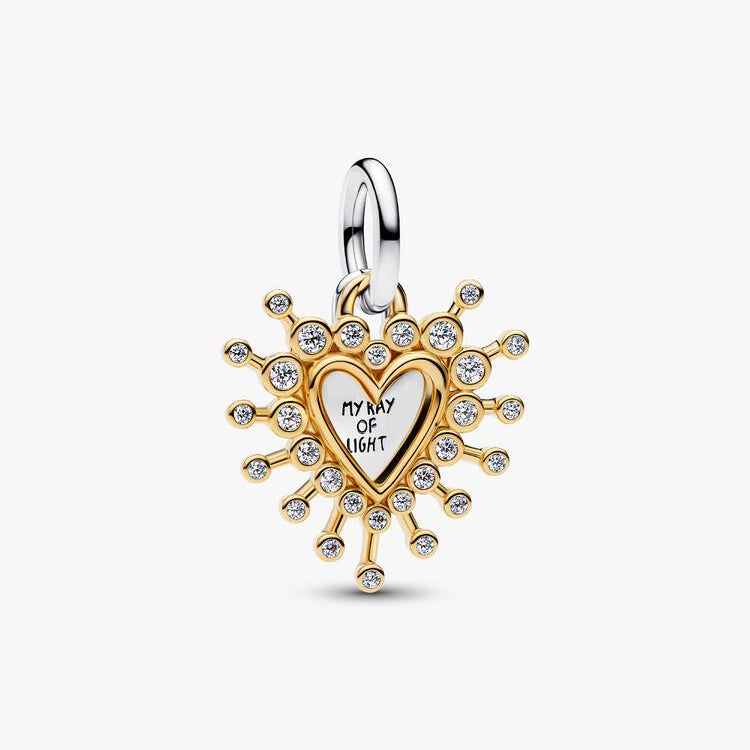 Pandora Strålende hjerte dobbel charm