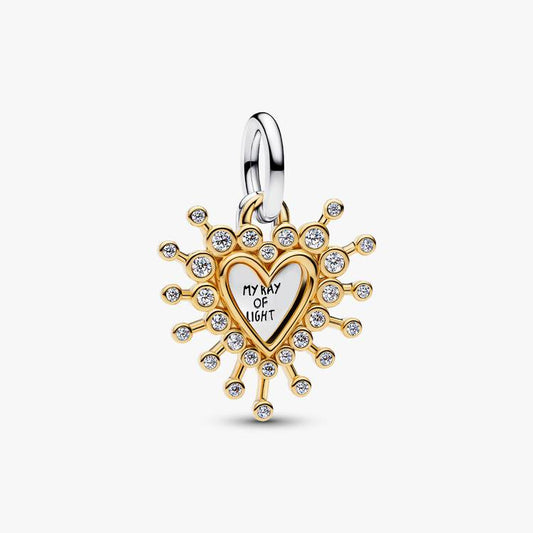 Pandora Strålende hjerte dobbel charm