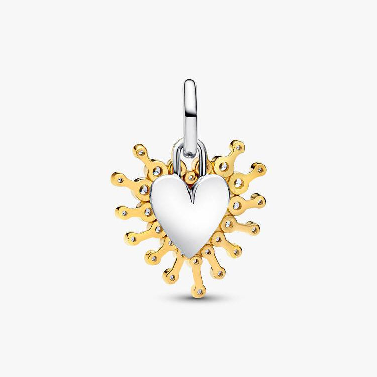 Pandora Strålende hjerte dobbel charm