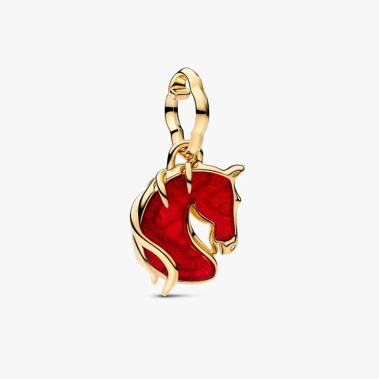 Pandora Rød ildhest muranoglass charm