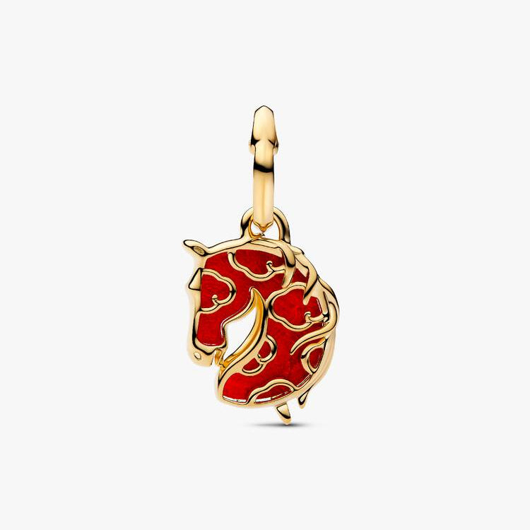 Pandora Rød ildhest muranoglass charm