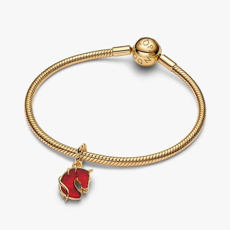 Pandora Rød ildhest muranoglass charm