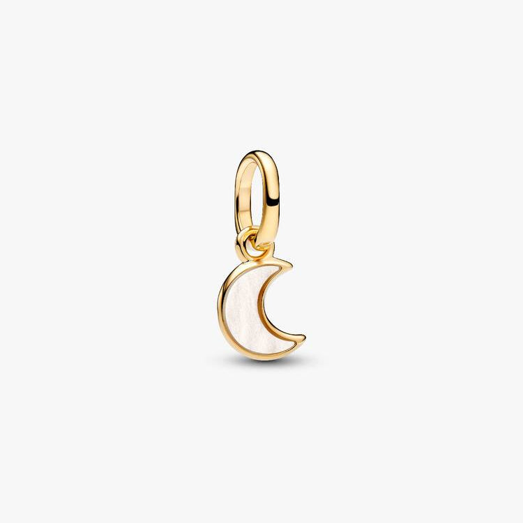 Pandora Hvit halvmåne mini hengende charm
