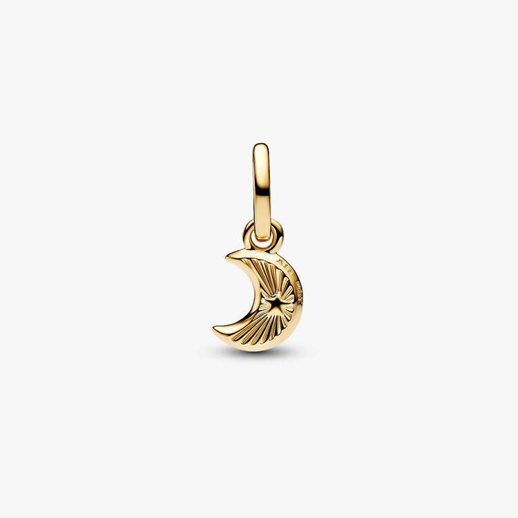 Pandora Hvit halvmåne mini hengende charm