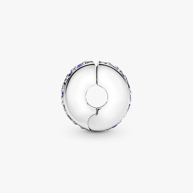 Pandora Pavé klemmecharm, blå