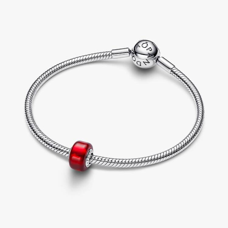 Pandora Mini muranoglass, rød