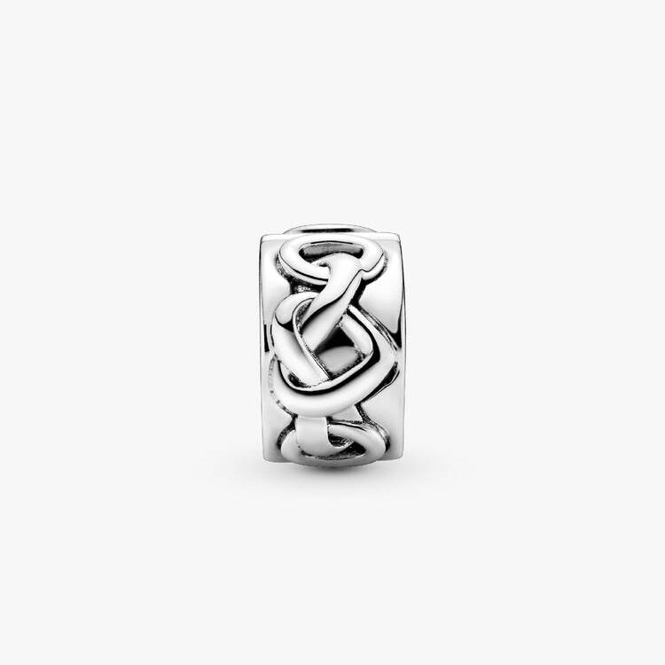 Pandora Hjerteformet knute klemmecharm