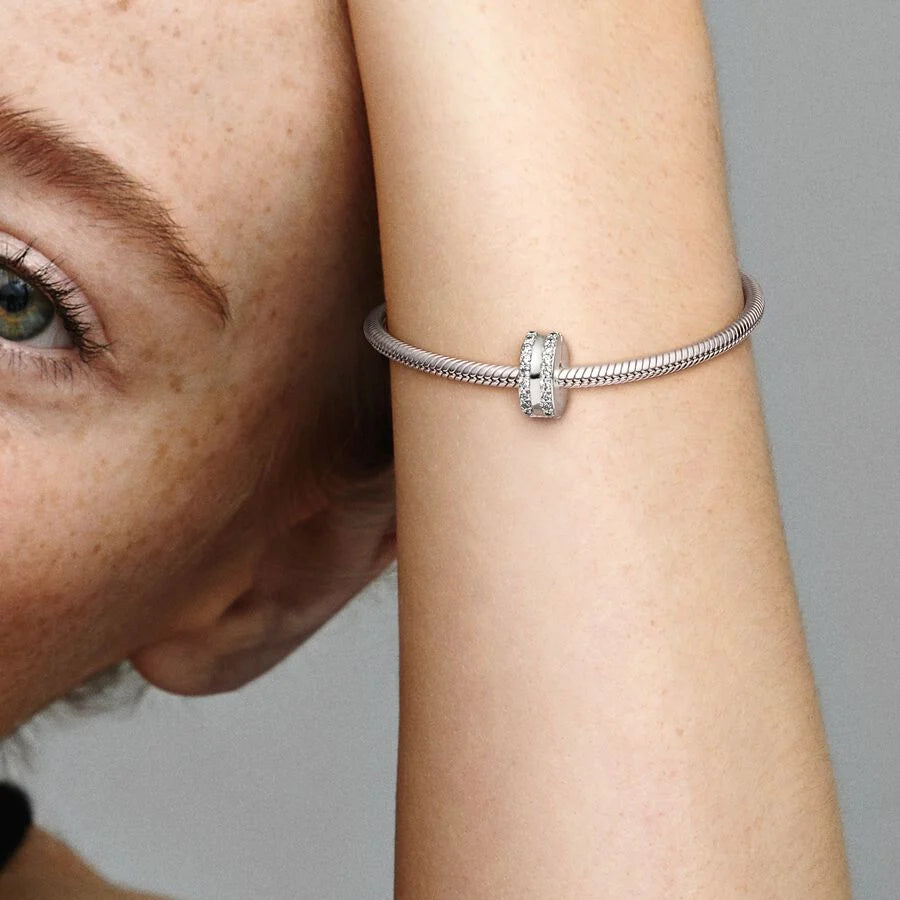 Pandora dobbel pavé klemmecharm