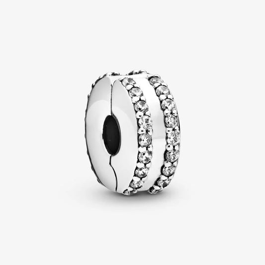 Pandora dobbel pavé klemmecharm
