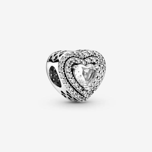 Pandora funklende hevede hjerter charm