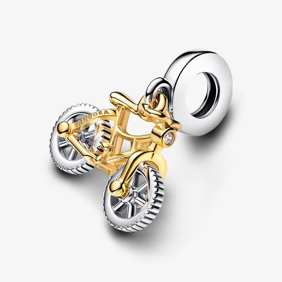 Pandora tofarget sykkel charm