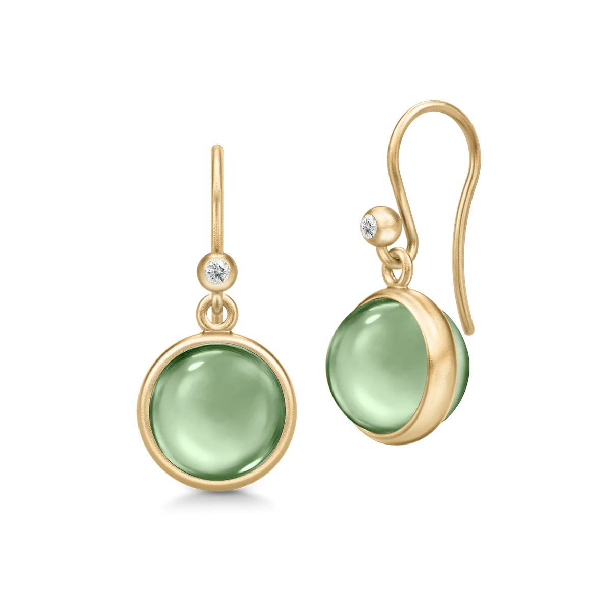 Julie Sandlau «Prime» ørepynt, Green Amethyst Crystal
