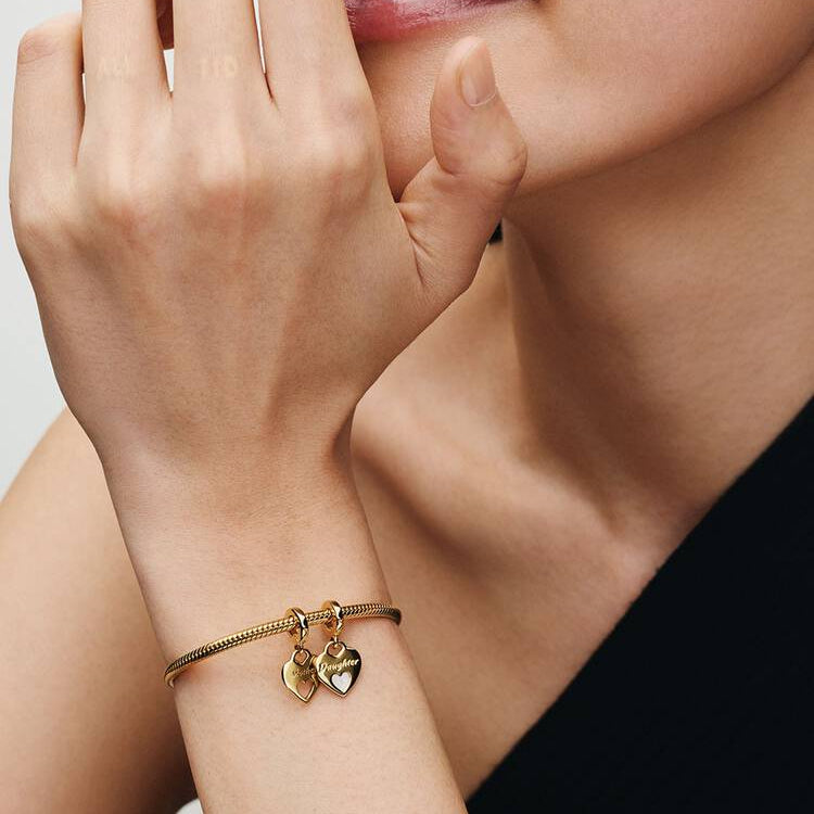 Pandora Dobbelt hjerte hengende charm