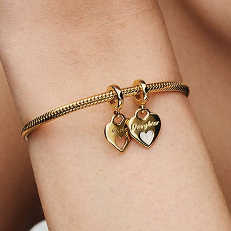 Pandora Dobbelt hjerte hengende charm