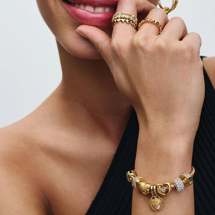 Pandora Dobbelt hjerte hengende charm