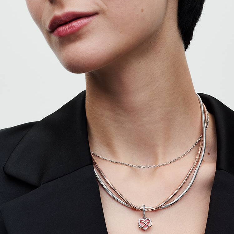 Pandora Funklende evighetshjerte hengende charm