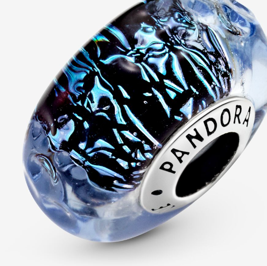 Pandora Muranoglass charm, mørk blå