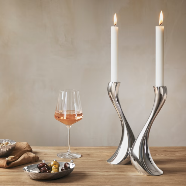 Georg Jensen Cobra lysestake, medium (2 stk.)