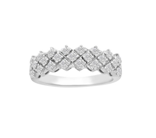 Diamantring i hvitt gull, 1,00ct TWSI