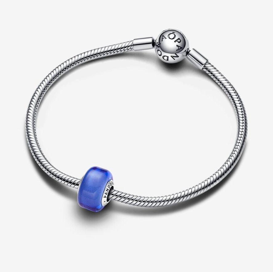 Pandora mini muranoglass charm, blå