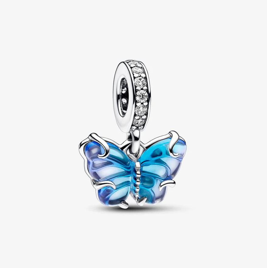 Pandora muranoglass sommerfugl charm