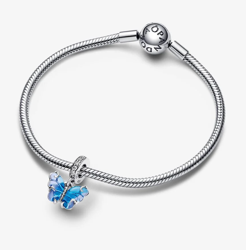 Pandora muranoglass sommerfugl charm