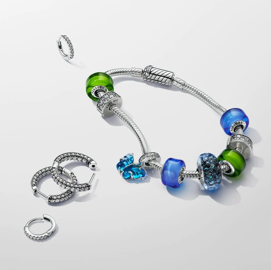 Pandora muranoglass sommerfugl charm