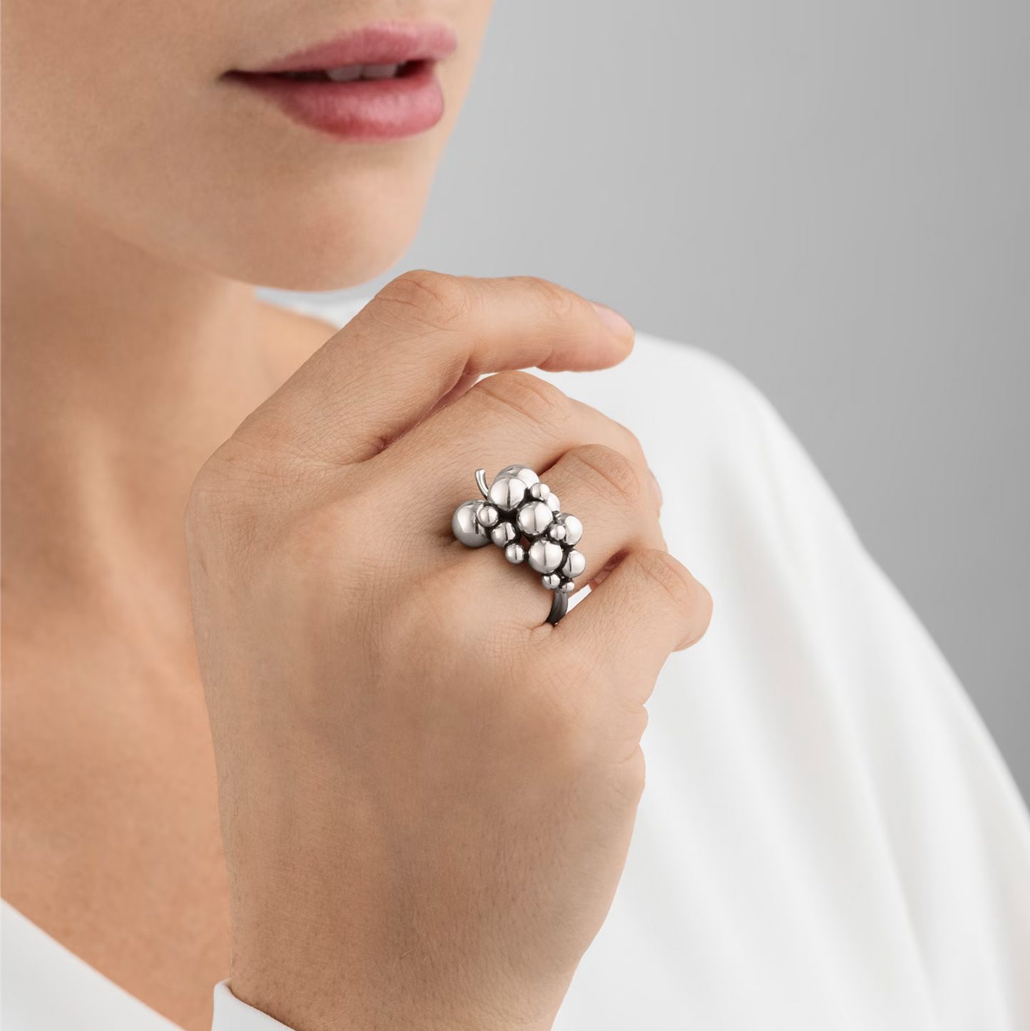 Georg Jensen Moonlight Grapes ring, liten