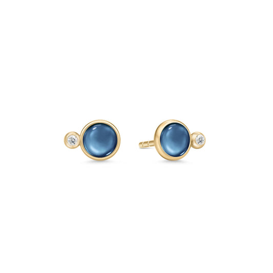 Julie Sandlau "Prime" ørepynt, Sapphire blue