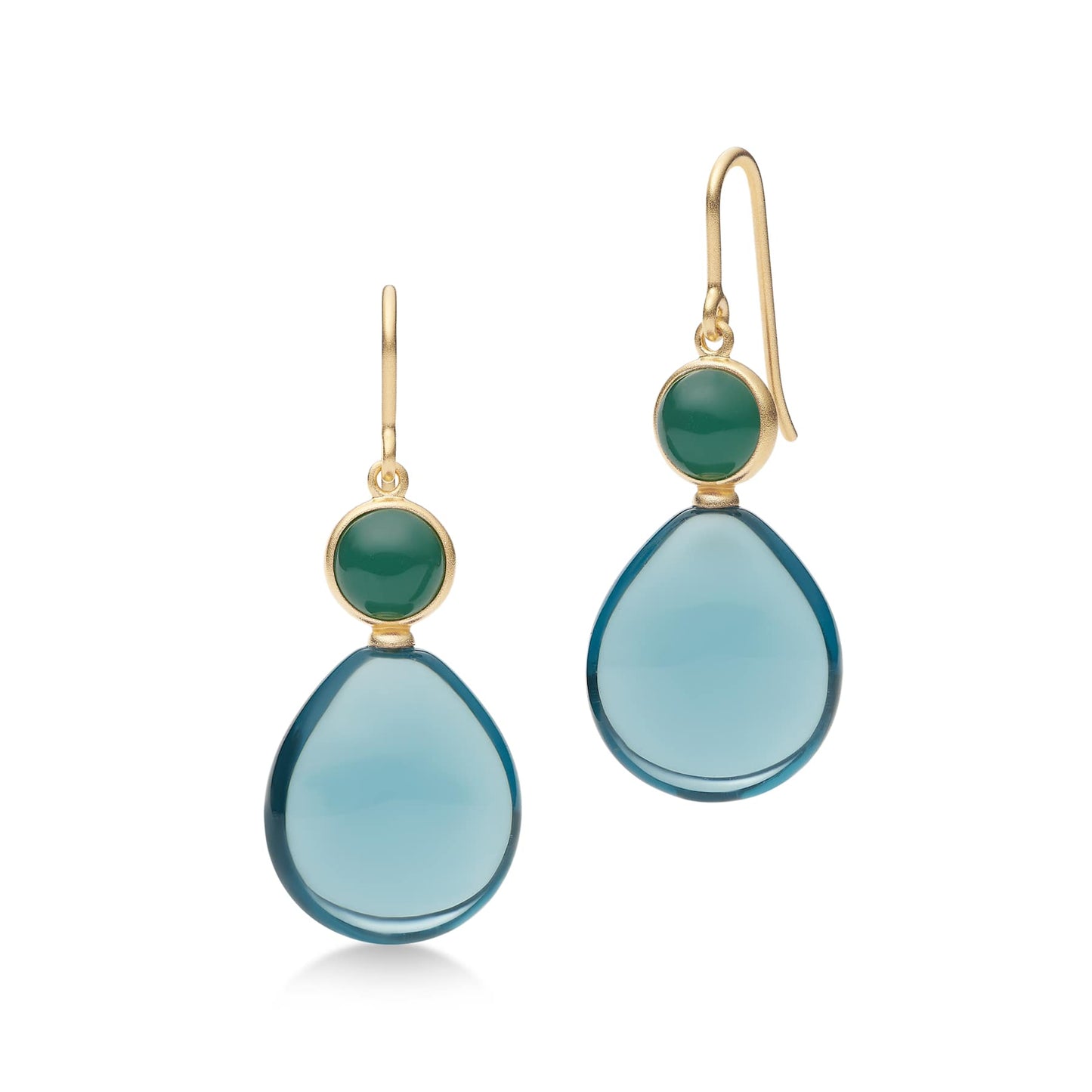 Julie Sandlau "Prime Drop" ørepynt, Midnight og London Blue Crystal